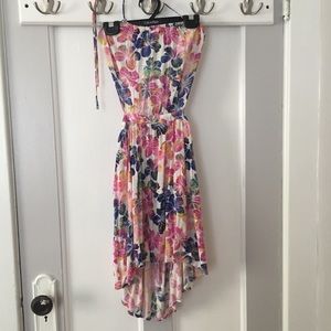 Olsenboye Multicolor Floral Hi-Lo Open Back Halter